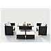 Salotto Da Giardino A Incasso 8 Posti Resina Intrecciata Nero/bianco Nouméa - Foto miniatura 5