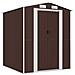 Capanno Da Giardino Marrone Scuro 192x191x223cm Acciaio Zincato - Foto miniatura 2