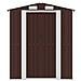 Capanno Da Giardino Marrone Scuro 192x191x223cm Acciaio Zincato - Foto miniatura 3