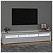 Mobile Porta TV con Luci LED Bianco 210x35x40 cm - Foto miniatura 3