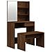 Set Tavolo Da Toeletta Rovere Marrone 74,5x40x141 Cm - Foto miniatura 2