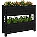 Fioriera Nera 77x25x66 Cm In Legno Massello Di Pino - Foto miniatura 3