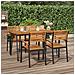 Tavolo Giardino Con Gambe Forcella 140x80x75 Cm Massello Acacia - Foto miniatura 1