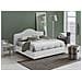 Letto Matrimoniale Mirta, Letto Contenitore Con Rivestimento In Tessuto, 100% Made In Italy, Apertura Frontale, Con Materasso Cm 160x200 Incluso, Bianco - Foto miniatura 1