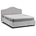 Letto Matrimoniale Mirta, Letto Contenitore Con Rivestimento In Tessuto, 100% Made In Italy, Apertura Frontale, Con Materasso Cm 160x200 Incluso, Bianco - Foto miniatura 2