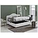 Letto Matrimoniale Mirta, Letto Contenitore Con Rivestimento In Tessuto, 100% Made In Italy, Apertura Frontale, Con Materasso Cm 160x200 Incluso, Bianco - Foto miniatura 3
