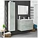 Colonna Bagno Alexandria, Mobile A Colonna Per Bagno A 2 Ante, Armadio Pensile Sospeso Con 2 Ripiani, 30x25h150 Cm, Grigio Cemento - Foto miniatura 1