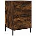 Comodino Rovere Fumo 40x40x66 Cm In Legno Multistrato - Foto miniatura 2