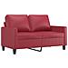 Divano A 2 Posti Rosso Vino 120 Cm In Similpelle - Foto miniatura 2