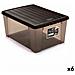 Scatola Portaoggetti Con Coperchio Stefanplast Elegance Marrone Plastica 15 L 29 X 17 X 39 Cm (6 Unità) - Foto miniatura 1