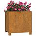 Fioriera Con Gambe Ruggine 42x40x43 Cm Acciaio Corten - Foto miniatura 2