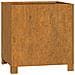 Fioriera Con Gambe Ruggine 42x40x43 Cm Acciaio Corten - Foto miniatura 1