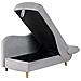 Chaise Longue Versione Destra Meri Velluto Grigio Chiaro Con Contenitore - Foto miniatura 5