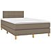 Letto a Molle con Materasso e LED Tortora 120x200cm in Tessuto - Foto miniatura 4