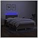 Letto a Molle con Materasso e LED Tortora 120x200cm in Tessuto - Foto miniatura 5