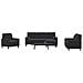 Set Di Divani 4 Pz Con Cuscini E Rinforzi Nero In Velluto - Foto miniatura 1