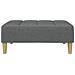 Lusso Casadino -  Divano Letto 2 Posti Con Poggiapiedi Grigio Scuro In Tessuto - Foto miniatura 5