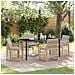 Set da pranzo da giardino con cuscini beige in polyrattan  5 pezzi, Tavolo da giardino nero 160x80x73 cm in vetro temperato - Foto miniatura 2
