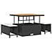 Set Divano da Giardino 8 Pezzi con Cuscini Rattan Nero Acacia, Set da Pranzo da Giardino 3 Pezzi con Cuscini Rattan Nero Acacia - Foto miniatura 4