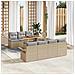 Set Divano da Giardino da 8 Pezzi con Cuscini Beige in Rattan Polietilene e Acacia - Foto miniatura 2