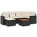 Set Divani da Giardino con Cuscini 7pz Nero Polyrattan - Foto miniatura 1