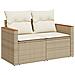 Set Divano da Giardino 4 pz con Cuscini Beige in Polyrattan - Foto miniatura 3