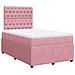 Giroletto a Molle con Materasso Rosa 120x190 cm in Velluto - Foto miniatura 1