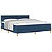 Letto a Rete con Materasso Blu 180x200 cm Tessuto - Foto miniatura 1