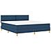 Letto a Rete con Materasso Blu 180x200 cm Tessuto - Foto miniatura 3