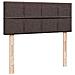 Pouf Letto con Materasso Marrone Scuro 120x200 cm in Tessuto - Foto miniatura 9