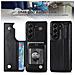 Custodia Pieghevole Con Doppio Cinturino, Porta Penna E Porta Carte Compatibile Con Samsung Z Fold5 - Nera - Foto miniatura 6