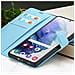 Custodia A Portafoglio Per Galaxy S21 Con Funzione Di Supporto E Linguetta Magnetica, Azzurro - Foto miniatura 2