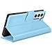 Custodia A Portafoglio Per Galaxy S21 Con Funzione Di Supporto E Linguetta Magnetica, Azzurro - Foto miniatura 5