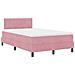 Letto a molle con materasso Rosa 120 x 200 cm Velluto - Foto miniatura 1