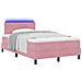 Letto a molle con materasso Rosa 120 x 200 cm Velluto - Foto miniatura 3