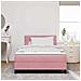 Letto a molle con materasso Rosa 120 x 200 cm Velluto - Foto miniatura 5