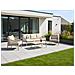 Set Da Giardino Con Tavolo 5 Posti Murato Metallo Beige - Foto miniatura 1