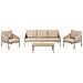 Set Da Giardino Con Tavolo 5 Posti Murato Metallo Beige - Foto miniatura 2