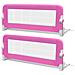Sponde Letto Per La Sicurezza Dei Bambini 2 Pz Rosa 102x42 Cm - Foto miniatura 1