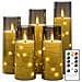 Set Di Candele Led Senza Fiamma Con Telecomando (5pz) - Oro, A Batteria - Foto miniatura 2