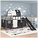 Struttura del letto loft per bambini Nero 99,5 x 200 cm Metallo - Foto miniatura 3