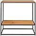 Consolle Vita A 2 Ripiani Effetto Rovere Con Struttura In Acciaio Nero, 80×36×80 Cm - Foto miniatura 4