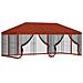 Gazebo con pareti laterali 6 x 3 m Terracotta - Foto miniatura 1