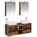 Set di mobili per il bagno 5 pcs Legno antico - Foto miniatura 1