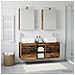 Set di mobili per il bagno 5 pcs Legno antico - Foto miniatura 2