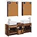 Set di mobili per il bagno 5 pcs Legno antico - Foto miniatura 8