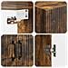 Set di armadi 2 pcs Rovere Fumo Legno ingegnerizzato - Foto miniatura 7
