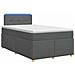 Letto box spring con materasso Grigio Scuro 120 x 200 cm - Foto miniatura 1
