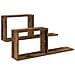 Scaffali flottanti 2 pz Legno antico 80 x 15 x 30 cm - Foto miniatura 1