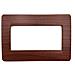 3 Placche Muro 3 Posti Moduli Legno Radica Compatibile Tipo Bticino Matix - Foto miniatura 1